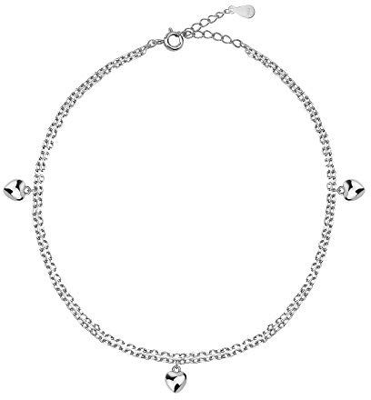 Sofia Milani - Damen Layer Armband 925 Silber - Herz Anhänger - 30224