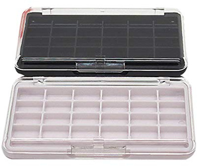 2 STÜCKE 24 Grids Leere Nachfüllbare Behälter Fall Make-Up Palette für Schönheit Kosmetische Lippenstift Lippenbalsam Lidschatten Rouge Weiß Schwarz suff