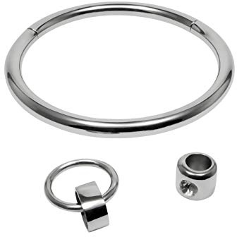 Mens-Shop24 Metall Halsband Halsreif Halsfessel Stahl Sklaven-Spielzeuge Sklaven-Bondage Paare Sex-toys Sexspielzeug (Innen Ø 160 mm)