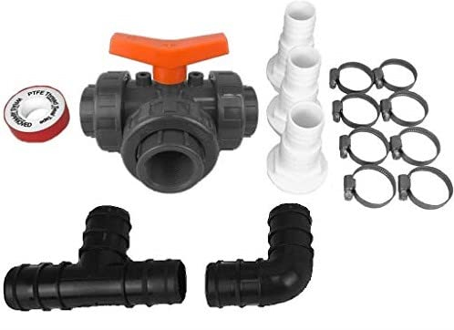 well2wellness® Hochwertiges PVC Bypass Set 15-teilig für Pool Solarheizung, Poolheizung und Wärmepumpe