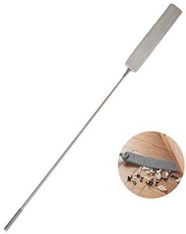Staubwedel mit langem Teleskopstiel, Verstellbarer Lange Staubbürste Gut für unter den Sofa und unter Schränken Reinigung - inklusive Zwei Microfaser-Bezügen
