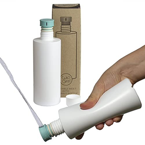 CuloClean Bärbar bidé med flaska. Resedusch. Diskret. Spray för intim hygien. Byt ut våtservetter, minska toalettpapper (CuloClean + Flaska, Akvamarin)