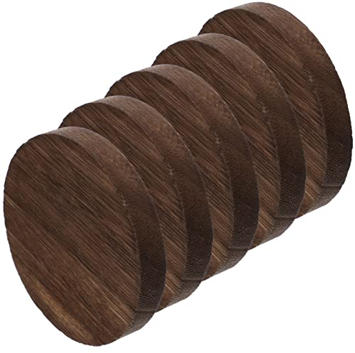Zerodeko 5 Stücke Unfertige Holzscheiben Runde Holzscheiben Handwerk Weihnachtsschmuck für DIY Handwerk Hochzeit Tischdekoration Untersetzer Kunstmalerei Handwerk 10 cm Schwarz