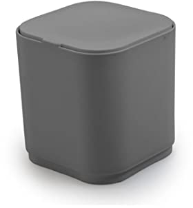 Kiamami Valentina - Poubelle de table en résine thermoplastique grise 1.2L