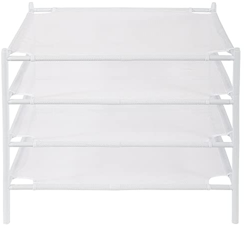 STO STO Sweater Drying Rack, 4-Pack Stackable Mesh Clothes Drying Rack, Laundry Drying Rack for Sweaters, Socks, Toys, White