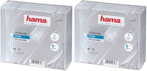 Hama Custodie per CD, confezione da 10, colore: Trasparente