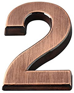Hausnummer 1 Stück Nummer Türschild Haus Schublade Schild Beschichtung Tor Ziffern 0 bis 9 Kunststoff Nummernschild Hotel Home Aufkleber Adresse Türetikett Hausnummernschild (Size : 2)