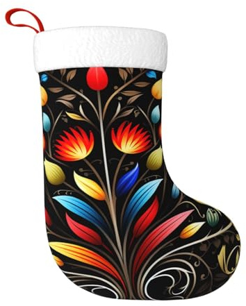 DEHIWI Weihnachtsstrümpfe, mexikanische Wurzeln, 45,7 cm, superweich, Plüsch, Weihnachtsstrümpfe, Kamin, hängende Strümpfe, Weihnachtsfeier, Urlaubsdekorationen