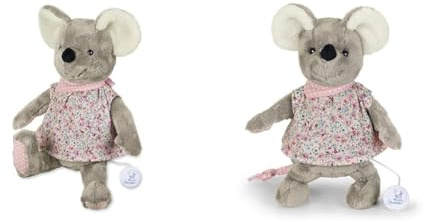 Sterntaler Spieluhr, Stofftier Maus Mabel, Austauschbares Spielwerk, Größe: L, Mehrfarbig/Grau, 6022001 & 6012001, Spieluhren M