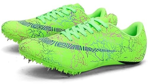 AahArya Leichtathletik Spike Lauf Sprint Schuhe Licht Anti-Rutsch Leichtathletik-Schuhe Für Herren Teenager Laufen Rennen Sprint Spikes Leicht Springen Sportlich Für Jungen Und Mädchen,03,39EU