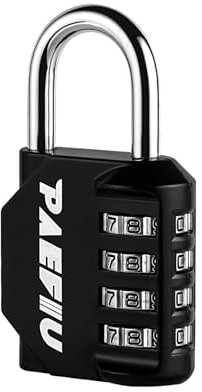 Lucchetto a combinazione a 4 cifre, con codice numerico, robusto, in lega di zinco, per armadio, cassetti, scuola, palestra
