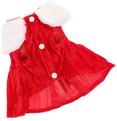BESPORTBLE Süße Hundekleidung Für Welpen Winterkleidung Aus Dickerem Material Bequeme Kleidung Für Hunde Warmes Welpenkostüm Mit Weihnachtsmann-Schleifen-Design