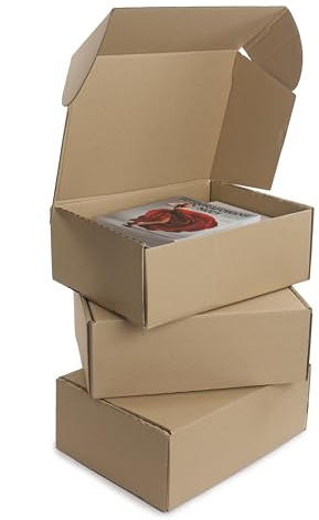WePack 25 Stück Klappdeckelkartons 300x300x100 mm 1-Wellig Innenmass Braun Versandkarton Versandbox Neu