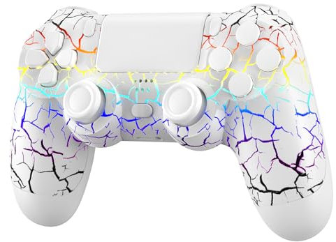 CSWXIO Controller Wireless per PS4, Joystick Gamepad per PS4/Pro/Slim/PC con RGB LED, Doppia Vibrazione, giroscopio a 6 assi, Touch Panel, jack per Cuffie da 3,5mm