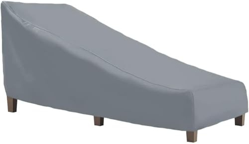 Housse pour Chaise Longue Jardin, Oxford 420D Couverture Bain de Soleil Bâche Transat Anti-UV Anti-Poussière Imperméables protection avec Corde et Boucle, pour Patio Exterieur (Gray,210*75*40*80cm)