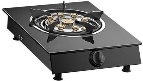 Stufa A Gas, Piano Cottura A Gas Con Bruciatore Singolo, Accensione Elettronica, Regolazione Multilivello, Cucine A Gas, Fornello Da Campeggio In Vetro Temperato, Fornello A Gas Indipendente(B-4.2KW,N