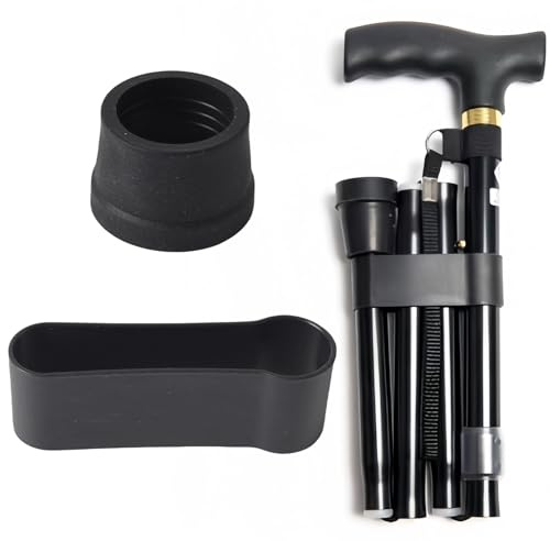 2 Stück Faltbarer Gehstock-Halter, Clip, Krückenzubehör, Kunststoffhalter, Clip, passend für die meisten Klappstöcke, Krückenbindungsseil, Befestigungsclip, Bindung, langlebig und praktisch,