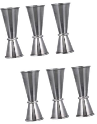 Cabilock 6piezas Jigger Inoxidable Para Cócteles Medidor Doble Para Bartenders y Uso Casa Accesorio Práctico Para Bebidas