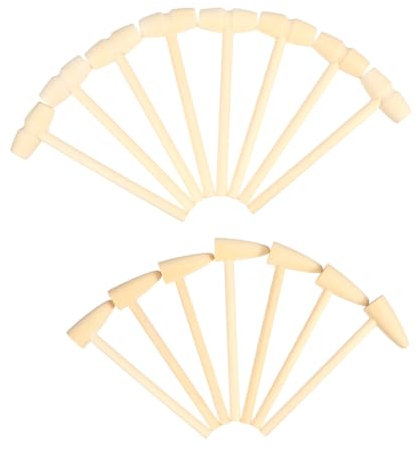 ibasenice 15pcs Wood Hammer Boy Girl Toy Small Hammers Mini Mallets Boys and Girls Development Tool