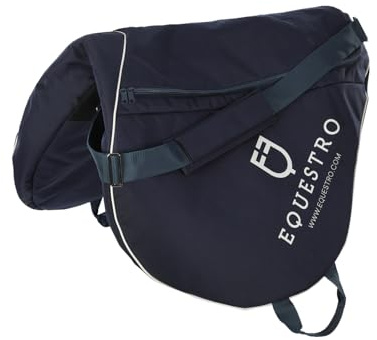 Equestro Borsa Portasella Inglese, Custodia per Sella con Tracolla, Blu Navy