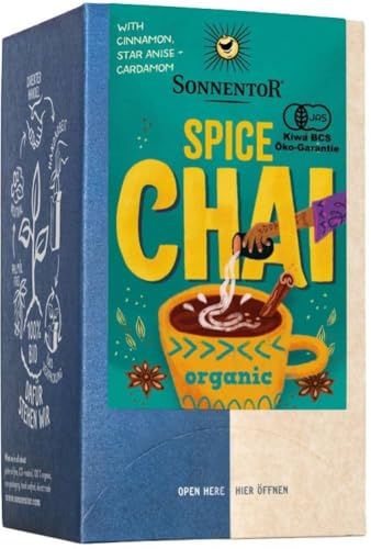 Sonnentor Chai Gewürz Tee, 18 Doppelkammerbeutel, 32,4g (1)