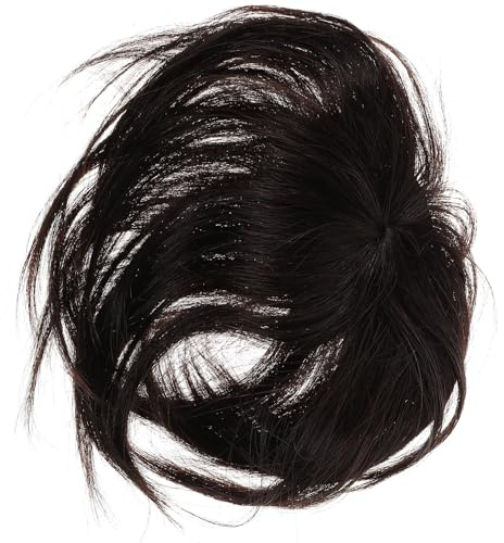 MOBUTOFU Echthaar Haarteil zum Abdecken von Grauem Haar und Dünnem Haar Glattes Haarteil für Frauen Leicht Unsichtbar und Leicht Abzufallen