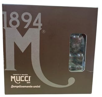 scatola Dragées Praline al Cioccolato Ripiene di Sambuca e Caffè, 500 gr