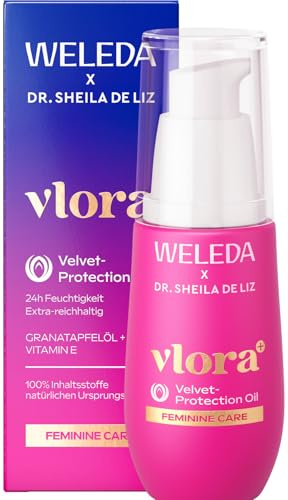 Weleda Vlora+ Velvet Protection Oil 30 ml vegan Intimpflege Pflegeöl | Granatapfelöl Rizinusöl Vitamin E, 24h Feuchtigkeit, lindert Spannungsgefühle, Mikrobiom freundlich, gynäkologisch getestet