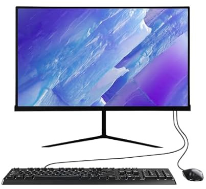 ALNERUZL PC desktop all-in-one, 22 pollici FHD Display G5400 Quad Core 16G RAM 512G SSD ROM PC, connessione WiFi Bluetooth Desktop per Studio Ufficio Gaming Casa