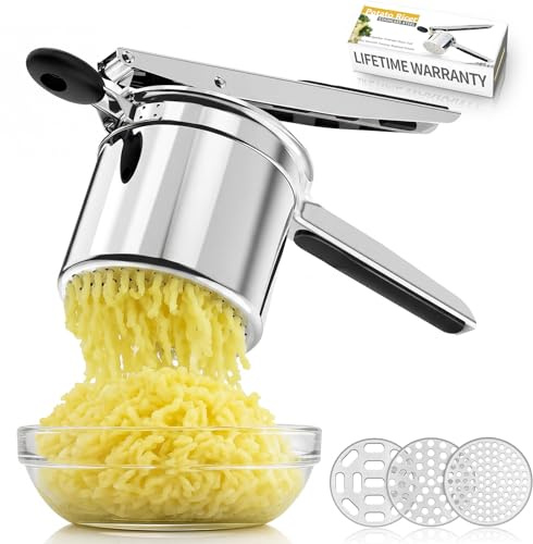 SPEENSUN Kartoffelpresse und Spätzlepresse 450ml, 3 Lochscheiben