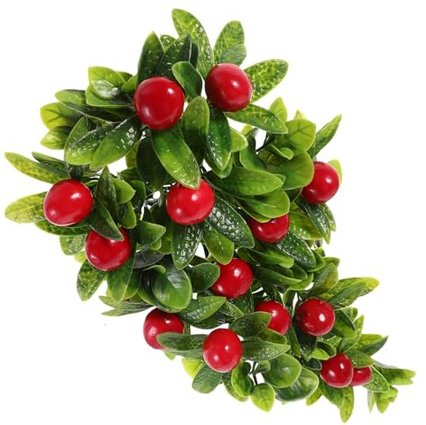 Tofficu Ghirlanda di Frutta Finta Verde in Plastica per Decorazione da Appendere, Vite Artificiale Realistica per Arredamento di Vetrine e Progetti di Verde