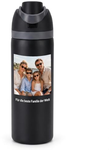 loongway Thermosflasche Personalisiert Foto,Name 560ml Geburtstagsgeschenk | Langlebiges Edelstahlmaterial,Ideal für Outdoor-Aktivitäten, Fitness, Pendeln und Reisen,Geschenk für Freunde