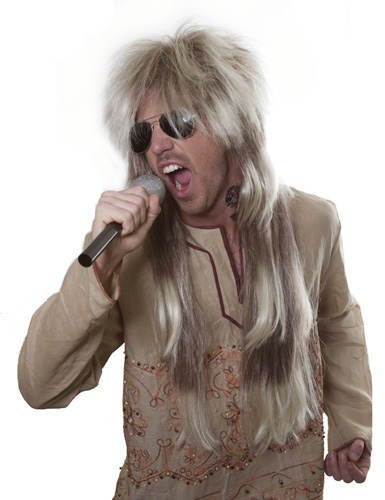 Party-Discount Perücke Heavy Metal, braun-blond