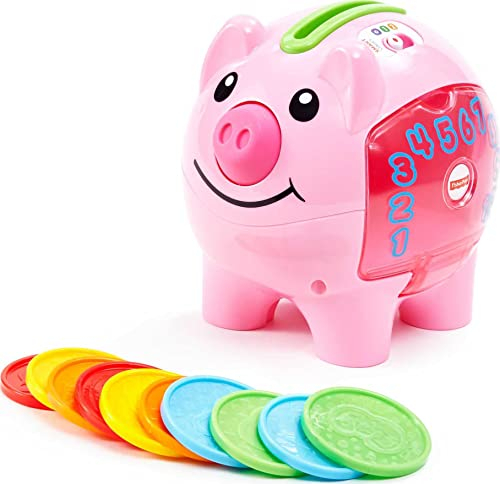 Fisher-Price Laugh and Learn Fisher Price Smart Stages Piggy Bank,Multicolor,10.5x6.2x9.5 inches
