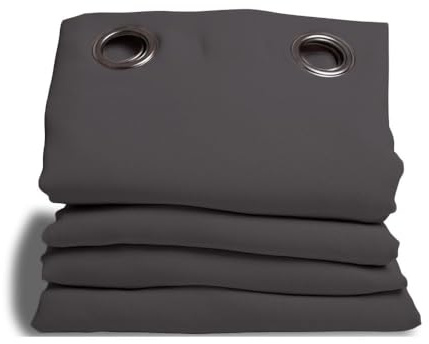 Moondream Schallschutzvorhang, metallic-grau, B 145 x H 180 cm