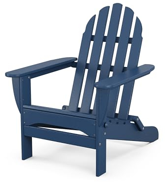 Polywood AD5030NV Classic Folding Adirondack Chair, Navy