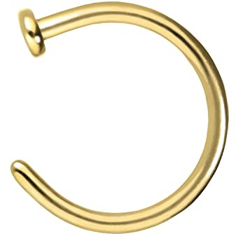 PIERCINGLINE Nasenring offen aus Chirurgenstahl - Nasenpiercing in 4 Farben und vielen Größen