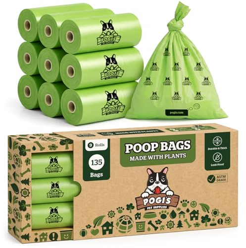 Pogi hundbajspåsar – växtbaserade & luktfria – 135 st