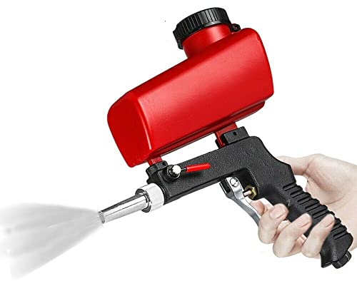 Oumefar Pistola di sabbiatura pneumatica 90PSI Pistola di sabbiatura?Pressione atmosferica per la Finitura dei Dettagli gommati