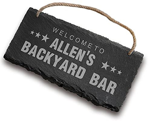Garden Bar Sign Slate Sign Outside Bar Sign Bar Decorations Man Cave Accessories Shed Sign Personalised Home Bar Bar Gift Pub Sign House Plaque Garden Gift Idea (Design 4)
