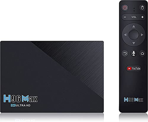 AMITVA Android 11.0 TV Box 8GB RAM 128GB ROM H96MAX Smart TV Box RK3566 Quad-Core 8K/1000M LAN/1080PUSB 3.0/H.265/WIFI 2.4G/5G BT 4.1 Android TV Box Media Player,8GB+128GB