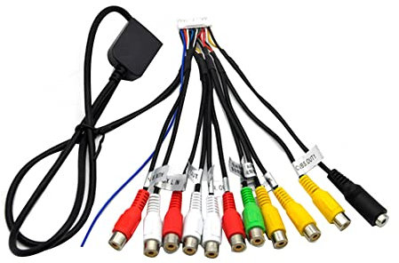 Bumdenuu Autoradio StéRéO RCA Sortie Câble Adaptateur Aux-in Subwoofer/Amplificateur 3.5Mm 20 Broches Harnais TêTe Unité Carplay