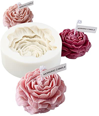 3D Large Peony Flower Silicone Mould, Flower Candle Moulds, Soap Making Mould for DIY Handmade Craft Birthday Wedding Party Decor