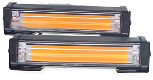 ACSUZ 2 Pezzi di Auto Anteriore Fulmine della Griglia Anteriore Strobo 12v 24v Fire Truck Emergency Flashing Luci per La Polizia della Polizia di Camion dei Pompieri Luce Flash,Blu