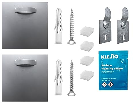Estika® Självhäftande hängare för spegel, akrylglasbilder, aluminium Dibond, bilder – set om 2 – extra starka bildram – spegelhållare vägg, bildupphängning