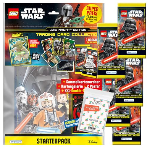 Bundle mit Blue Ocean Lego Star Wars - Serie 4 Trading Cards - 1 Starter + 5 Booster + Exklusive Collect-it Hüllen