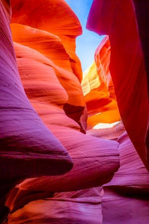 adrium Holz-Bild 40 x 60 cm: Antelope Slot Canyon, beleuchtet durch Sonnenlicht, Page, Arizona, USA (192557071)