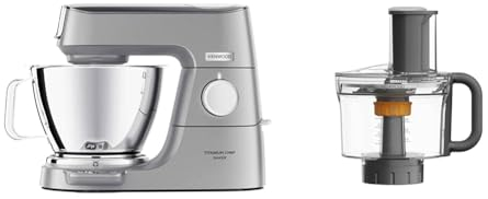Kenwood Titanium Chef Baker KVC85.004SI Küchenmaschine mit integrierter Waage & MultiPro KAH65.000PL Multi-Zerkleinerer