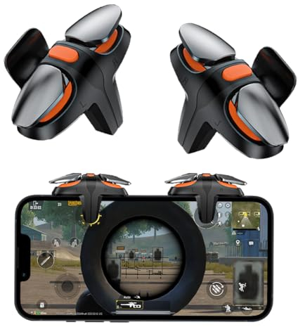 Ozkak Gaming Phone Controller Triggers Joystick Mobile Game Controller L1R1 Accessories for PUBG Call of Duty iPhone iOS Android Smartphone【1 pair】