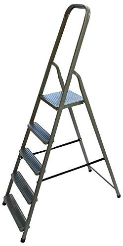 VaGo Escabeau ménager pliable 5 marches Échelle multifonction en acier